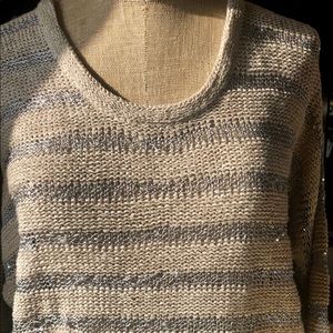 Willow & Clay sequins striped sweater